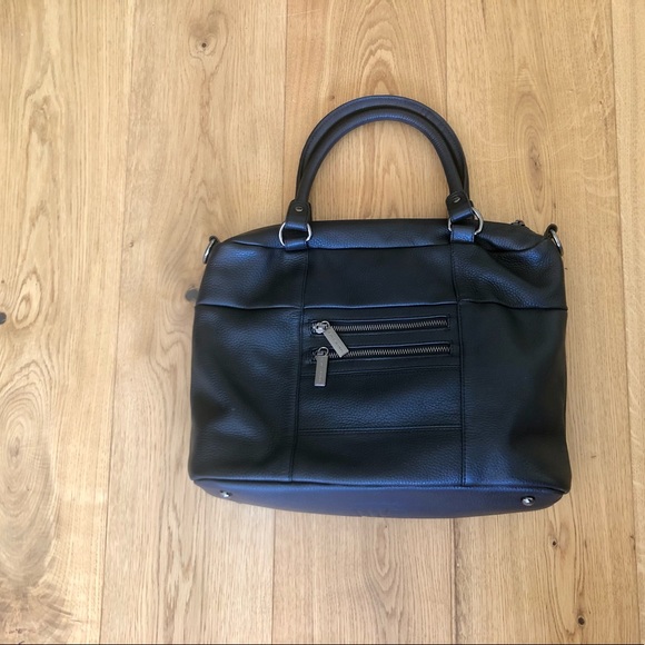 Status Anxiety large black leather tote bag - Picture 2 of 7